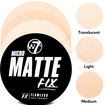 W7 Micro Matte Fix Flawless Ultra-Fine Vegan Face Pressed Powder