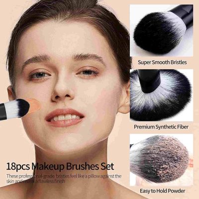 MAANGE 18 Pieces Makeup Brushes Set - Image 7