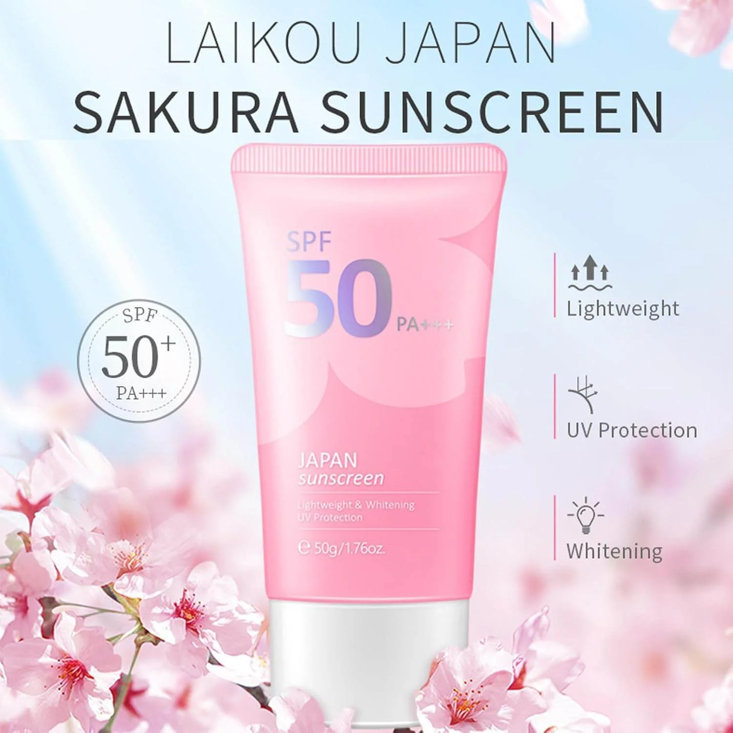 Laikou Japan Sakura Face Sunscreen - Image 4