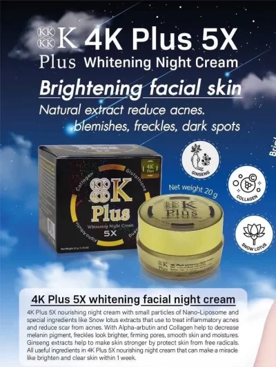 4K Plus Whitening Night Cream - Image 5