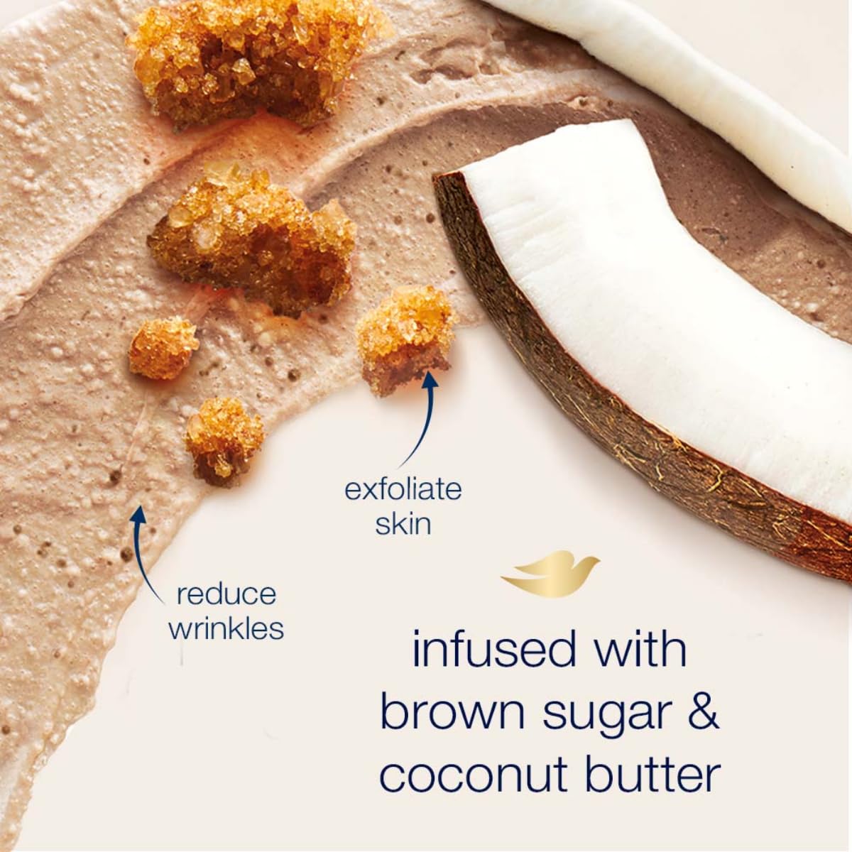 Dove Exfoliating Body Polish (Brown Sugar & Coconut Butter) - Image 5