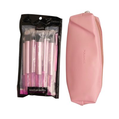 Maange 13pcs Makeup Brushes with Pink Bag