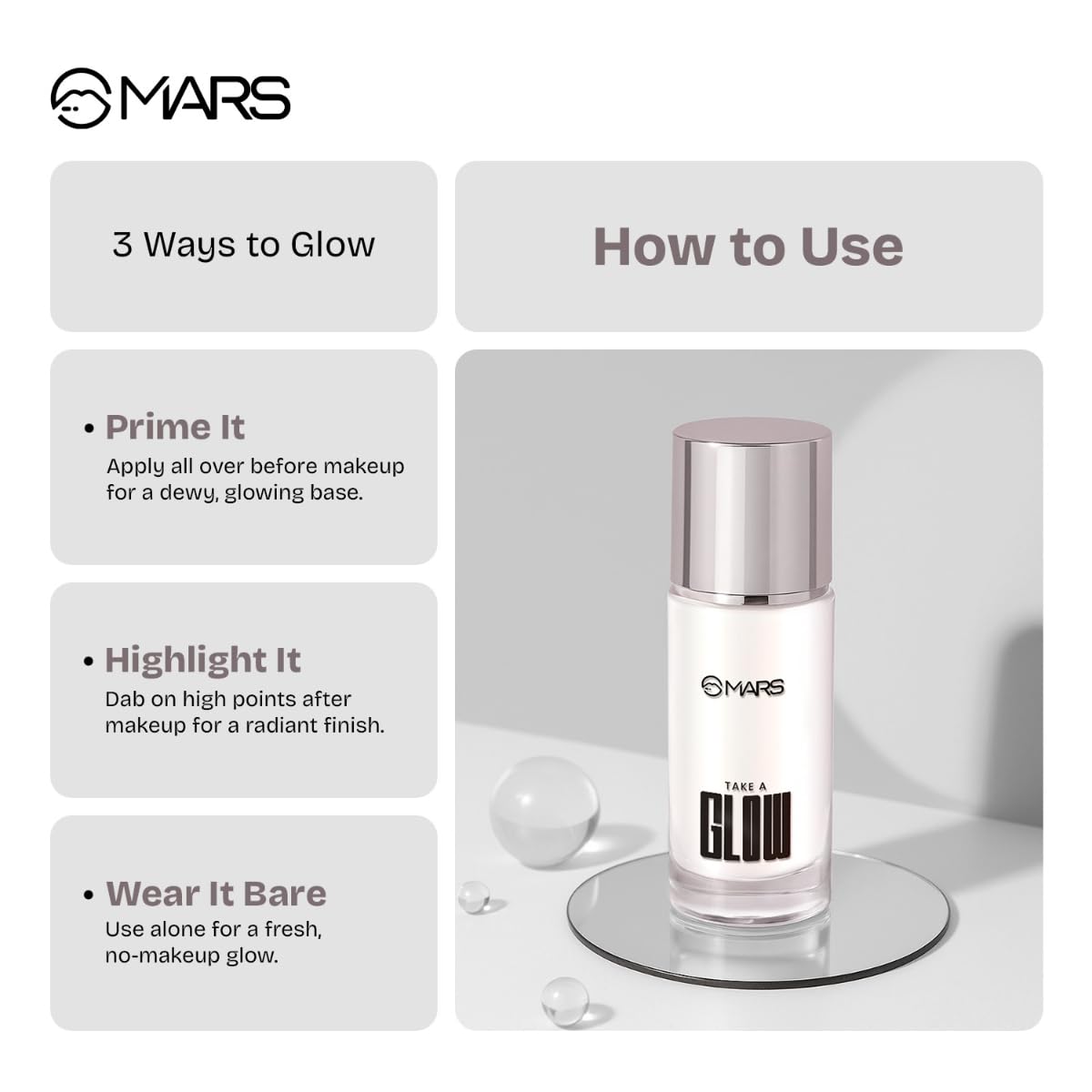 MARS Take A Glow Illuminating Primer + Strobe Cream - Image 4