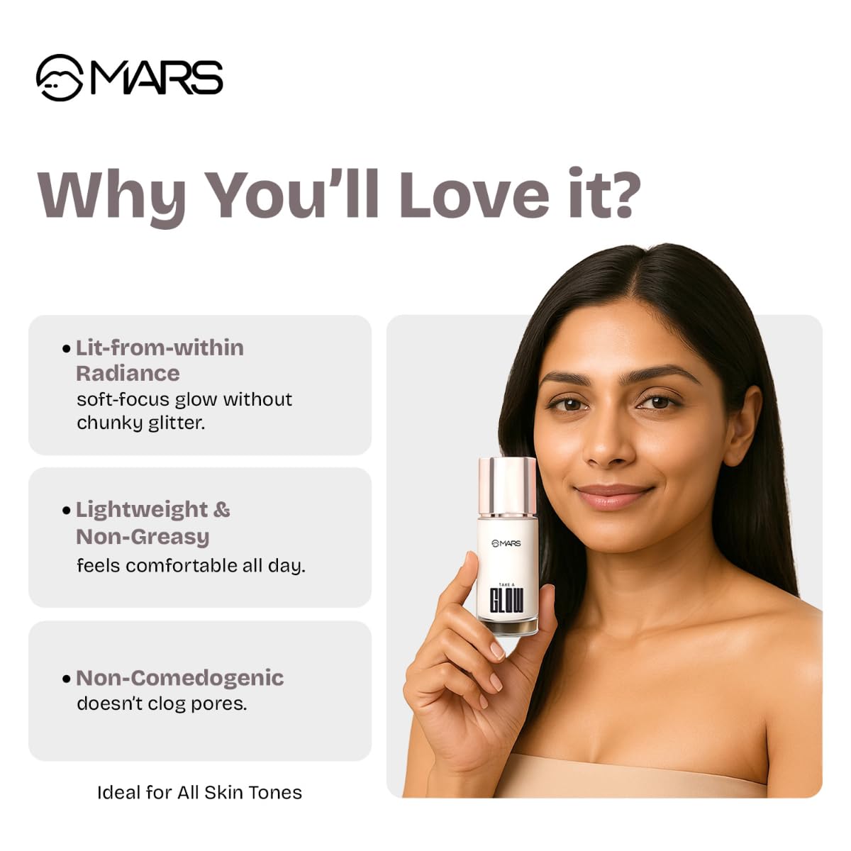 MARS Take A Glow Illuminating Primer + Strobe Cream - Image 5