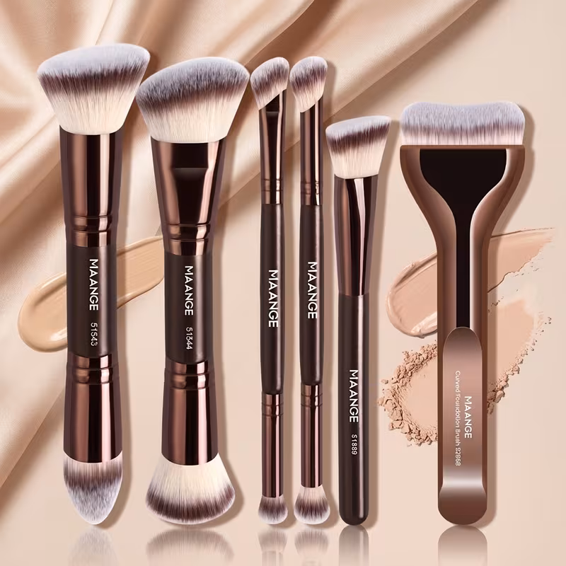 MAANGE 6pcs Face artistry Makeup Brush Set - Image 2